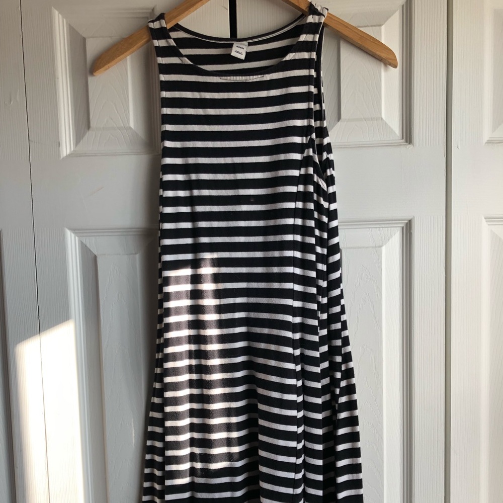 Striped Knee-Length Dress